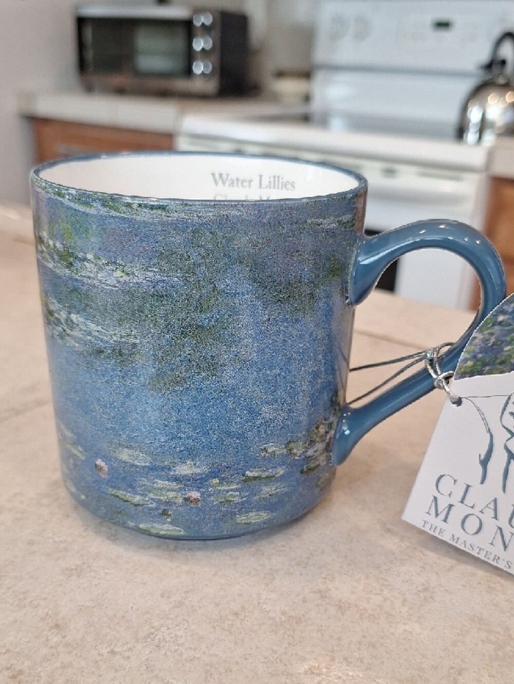 Blue Water Lilies Ceramic Mug